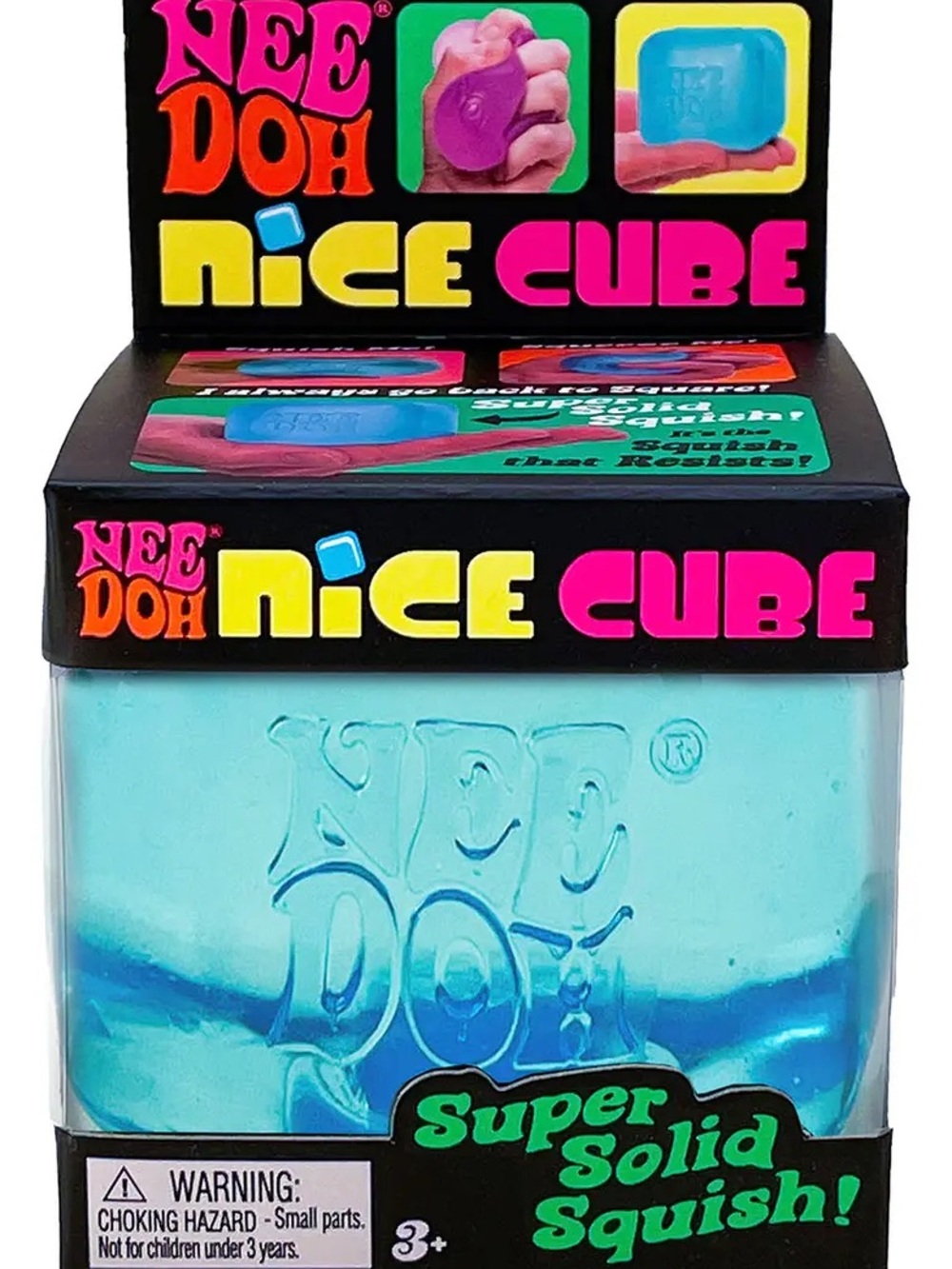 NeeDoh Nice Cube Super Solid Squish - Blue